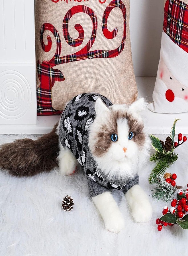 Miayon Cat Sleeveless Sweater Knitted Clothes for Cat Small Dogs Winter (Gray,Small) - Image 2